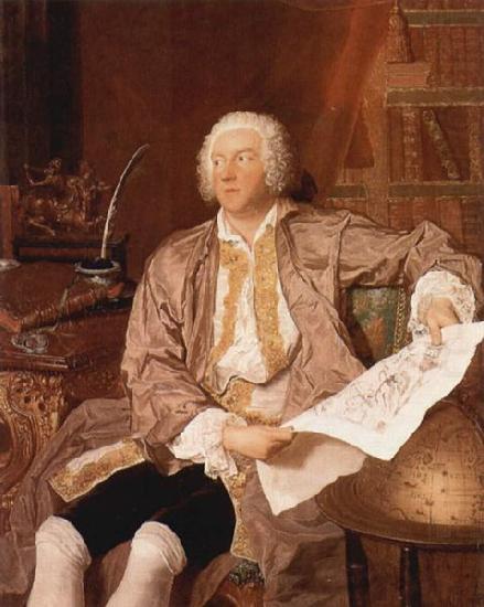 Aved, Jacques-Andre-Joseph Portrait of Carl Gustaf Tessin china oil painting image